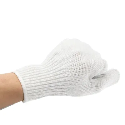 1 Pairs Self Defense Device Weapon Tool Anti-Static Cut-Resistant Gloves(White)