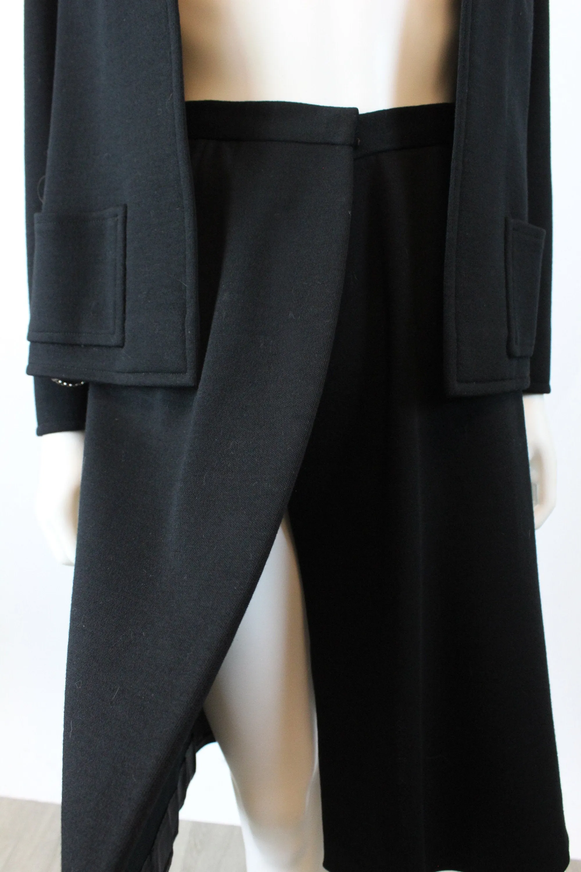 1970s HALSTON SUIT wrap skirt and jacket xs | new winter