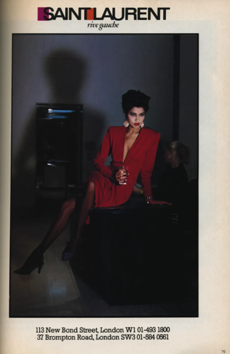 1985 Yves Saint Laurent Plunge Wrap Dress