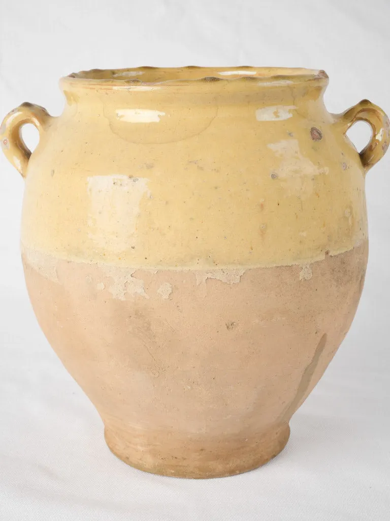 19th Century Confit Pot - Yellow 10¼"