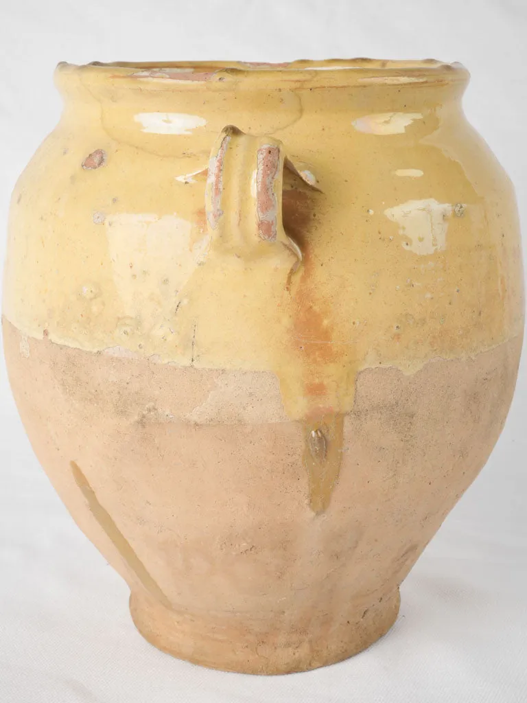 19th Century Confit Pot - Yellow 10¼"