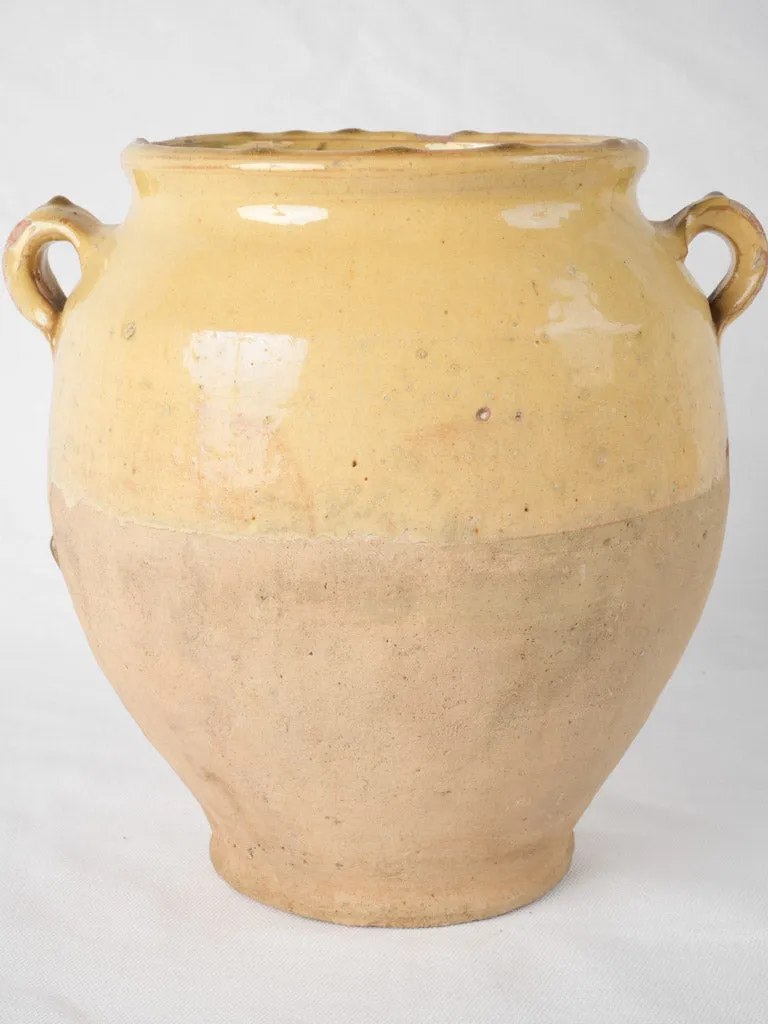 19th Century Confit Pot - Yellow 10¼"