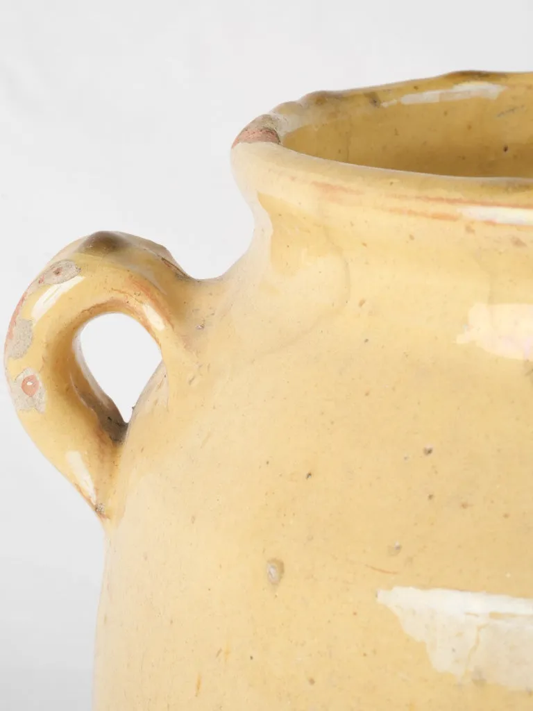 19th Century Confit Pot - Yellow 10¼"