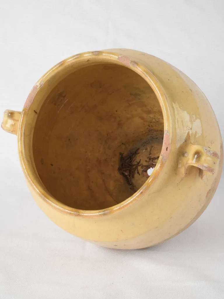 19th Century Confit Pot - Yellow 10¼"