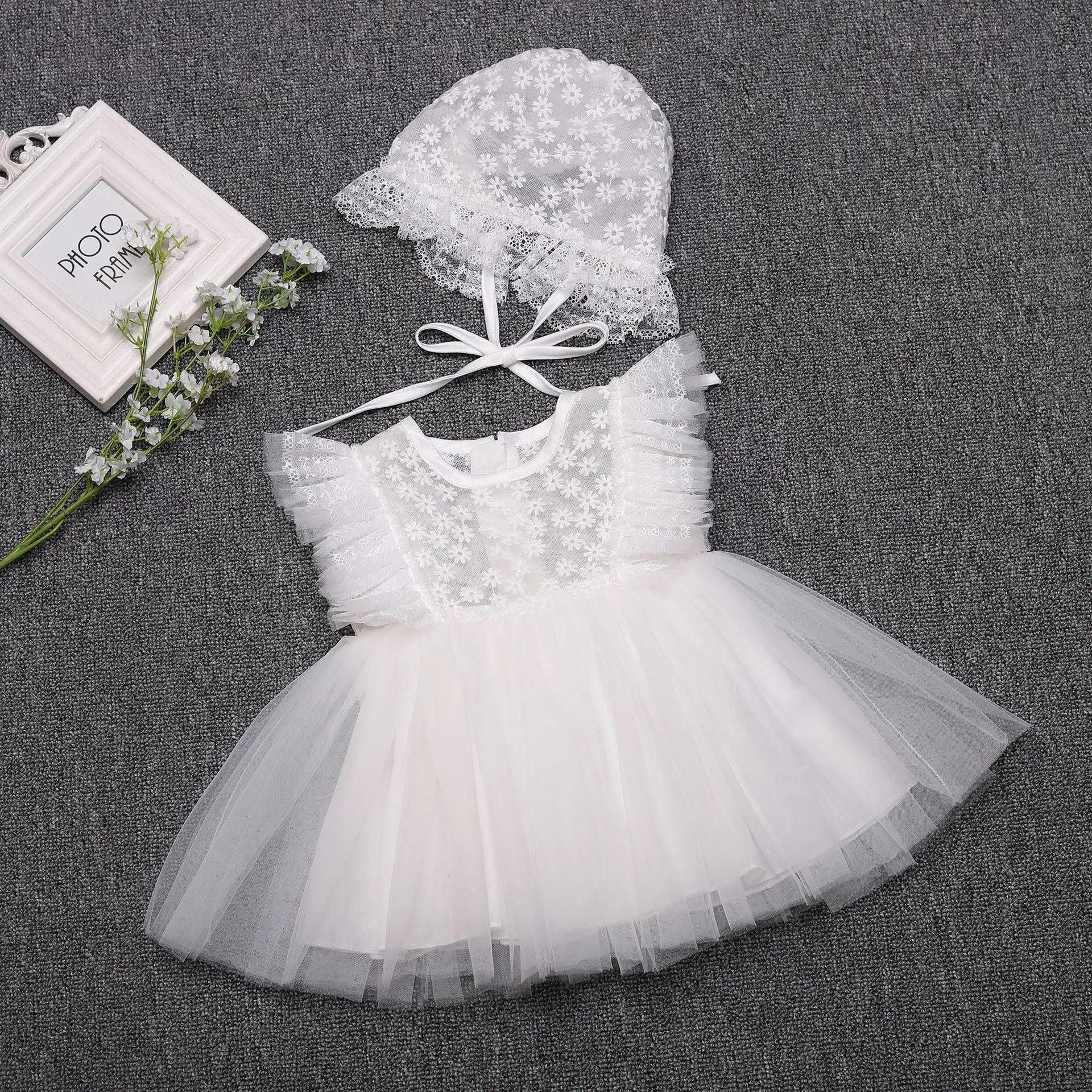 766 Summer Lightweight Breathable Baby Princess Dress Baby Full Moon Dress Girl Baby Little Daisy Embroidered Dress