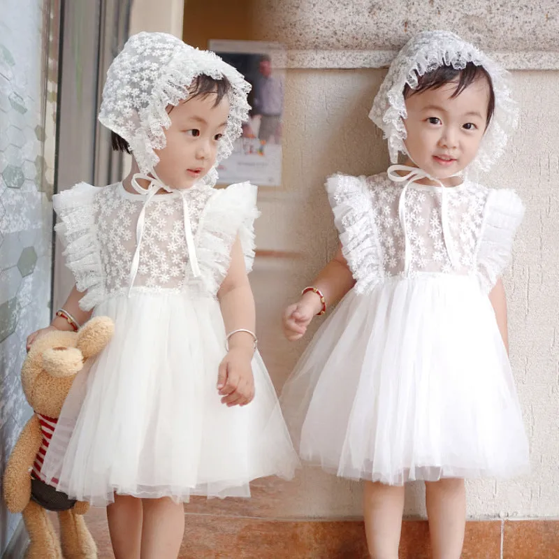 766 Summer Lightweight Breathable Baby Princess Dress Baby Full Moon Dress Girl Baby Little Daisy Embroidered Dress