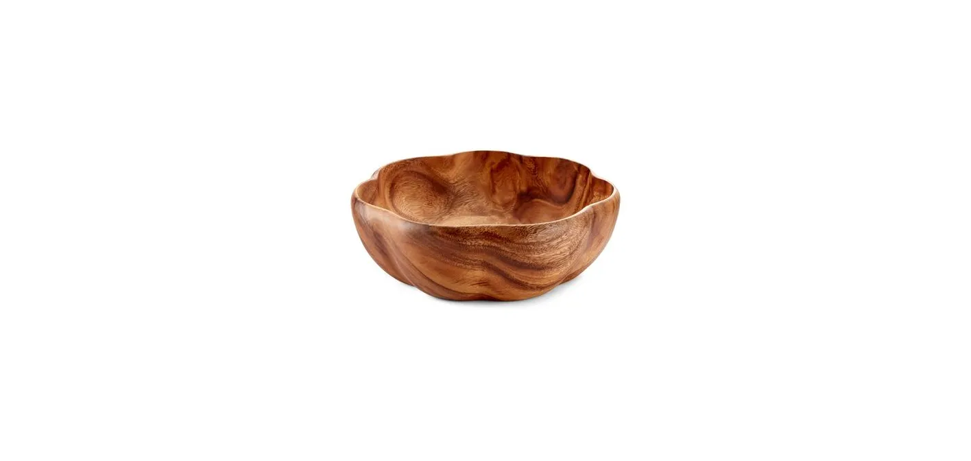 Acacia Round Flared Bowl 10" x 4"