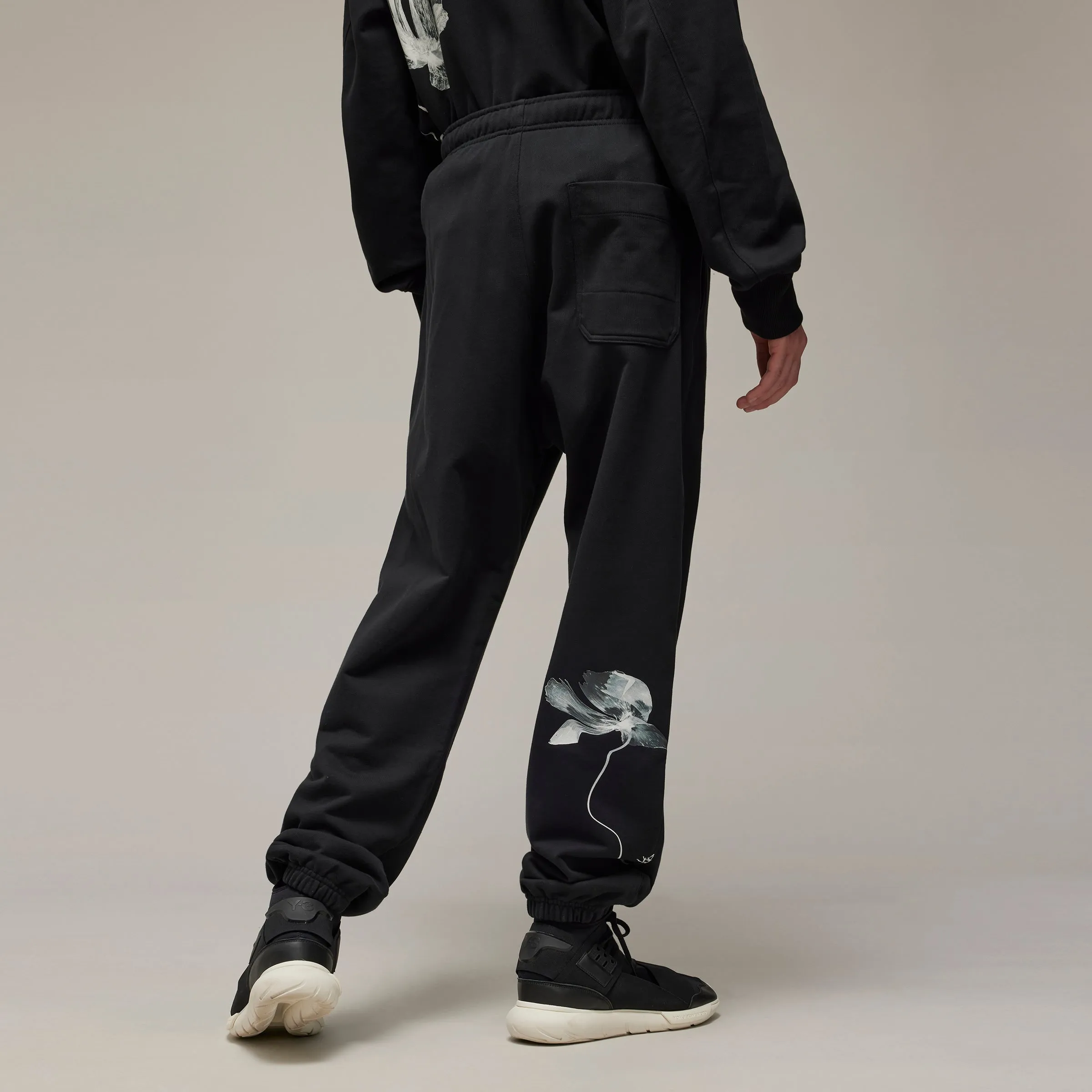 ADIDAS Y-3 Graphic French Terry Pant Black