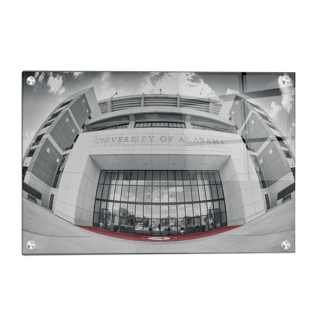 Alabama Crimson Tide - Bryant-Denny Main Entrance B&W