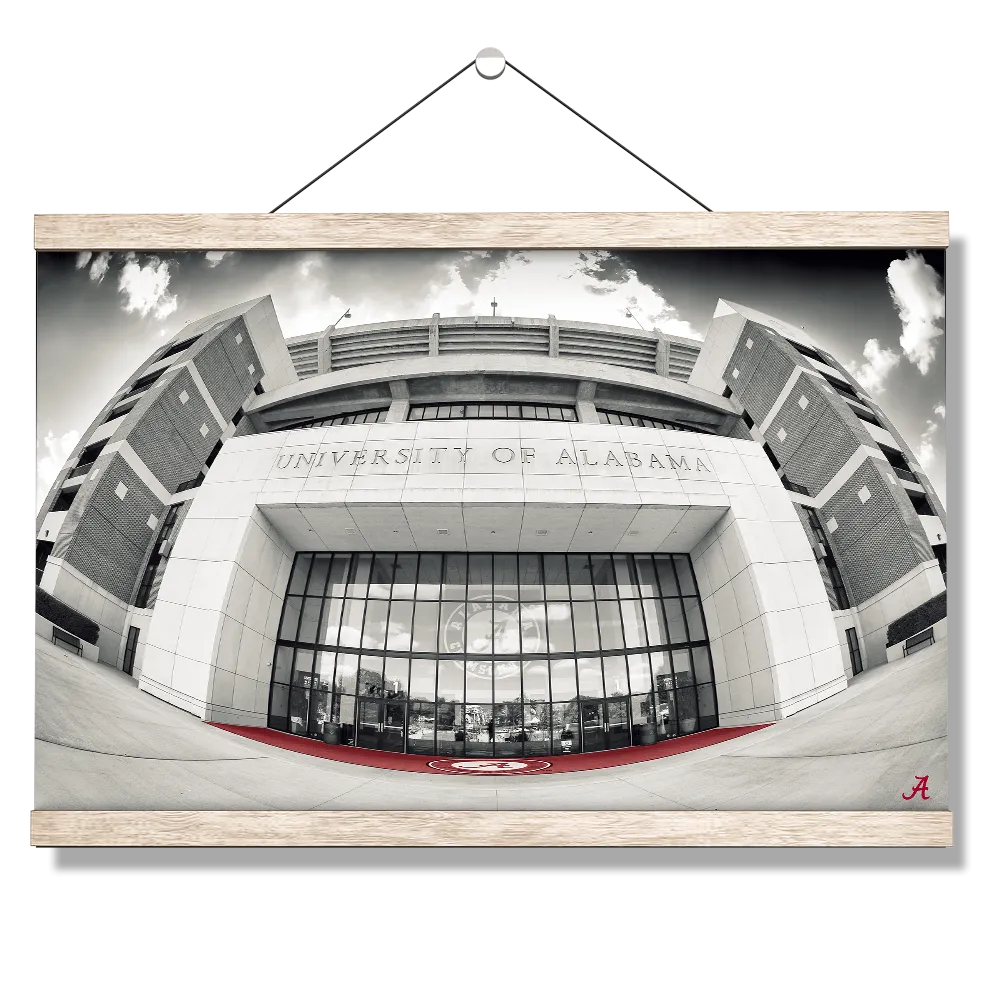 Alabama Crimson Tide - Bryant-Denny Main Entrance B&W