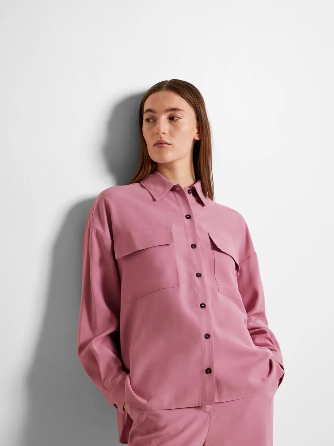 Alienor Ls Cargo Shirt - Foxglove