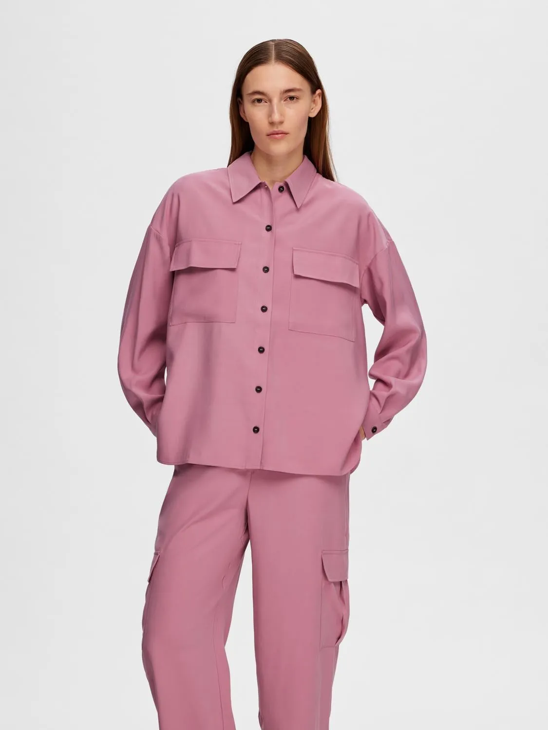 Alienor Ls Cargo Shirt - Foxglove