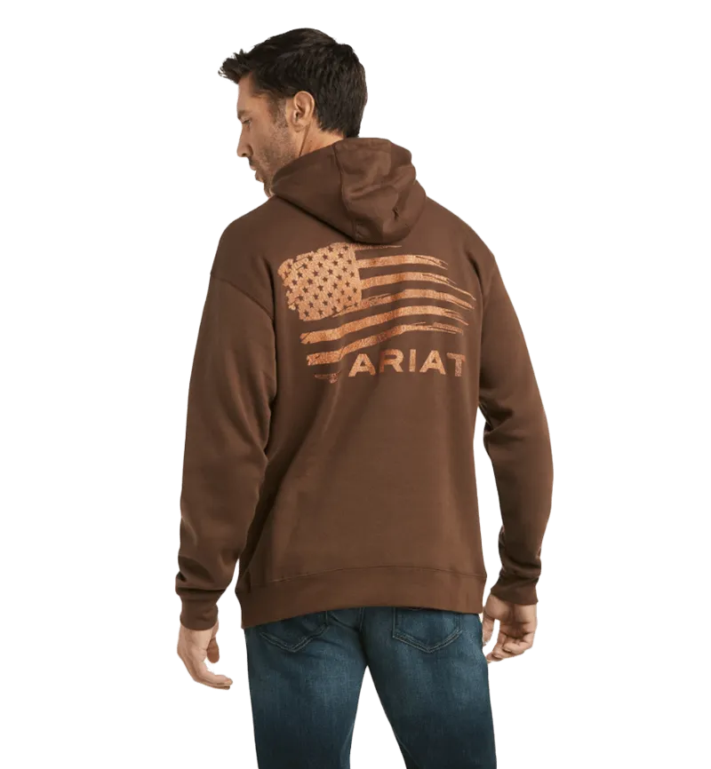 Ariat Men's Patriot 2.0 Dark Brown Hoodie