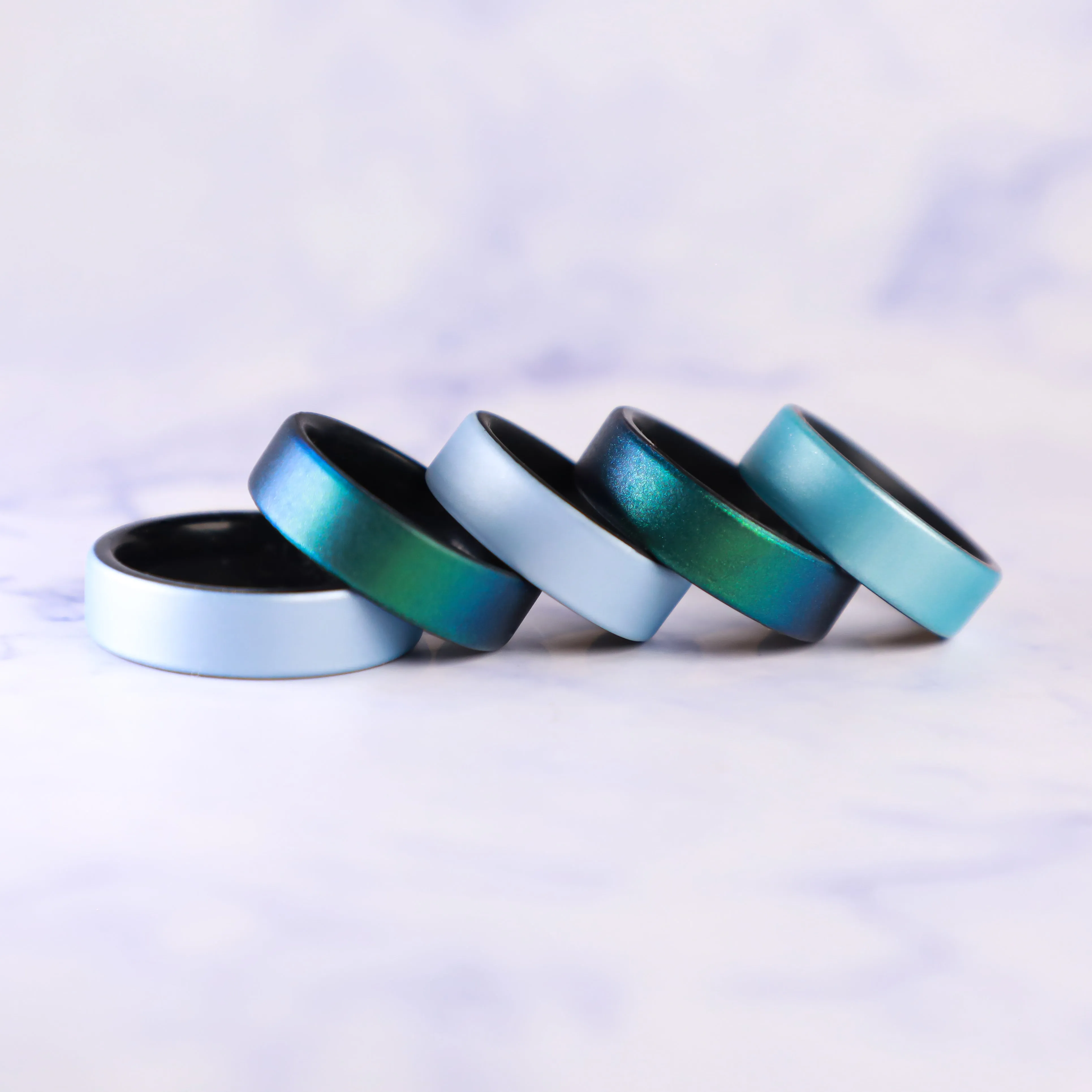 Baby Blue Dual Layer Breathable Silicone Ring