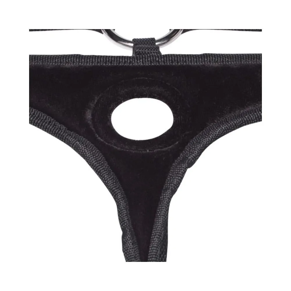 Black Velvet Bikini Strap-On