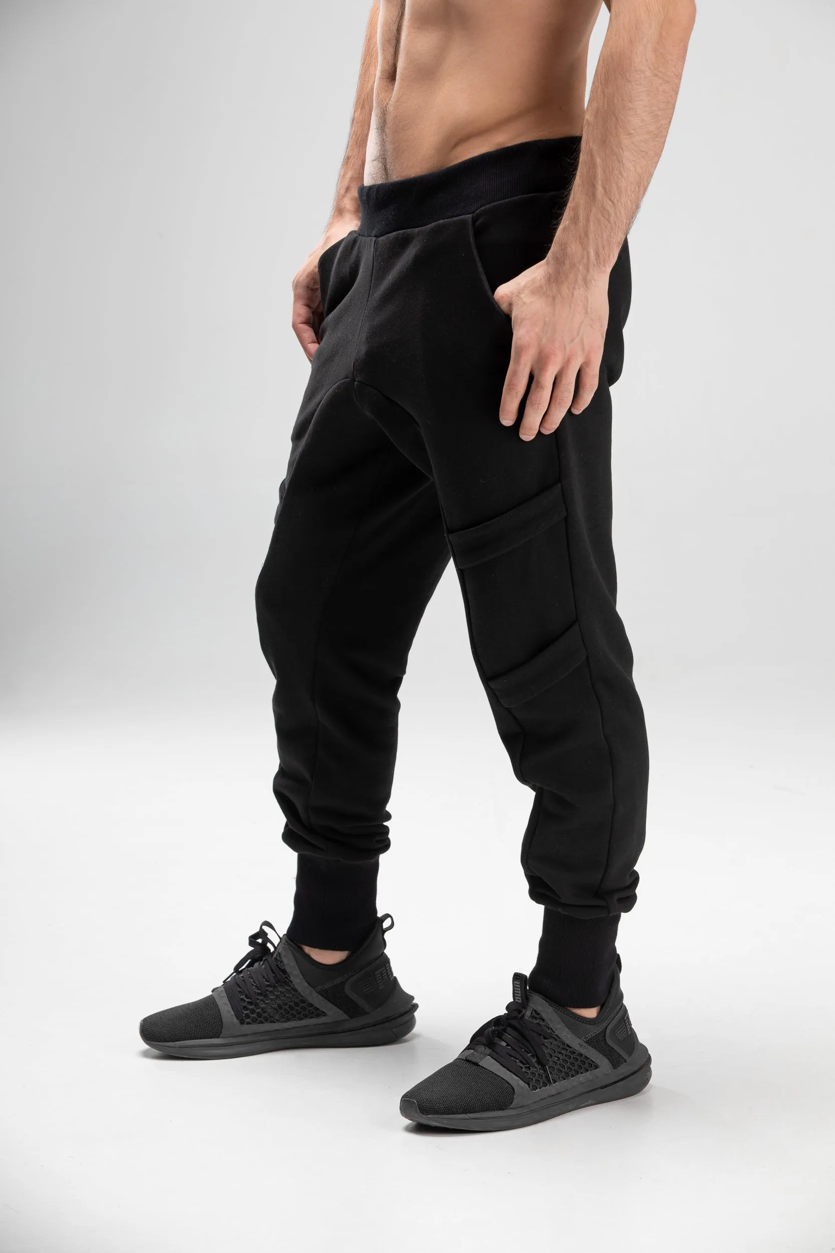 Cargo drop crotch harem pants