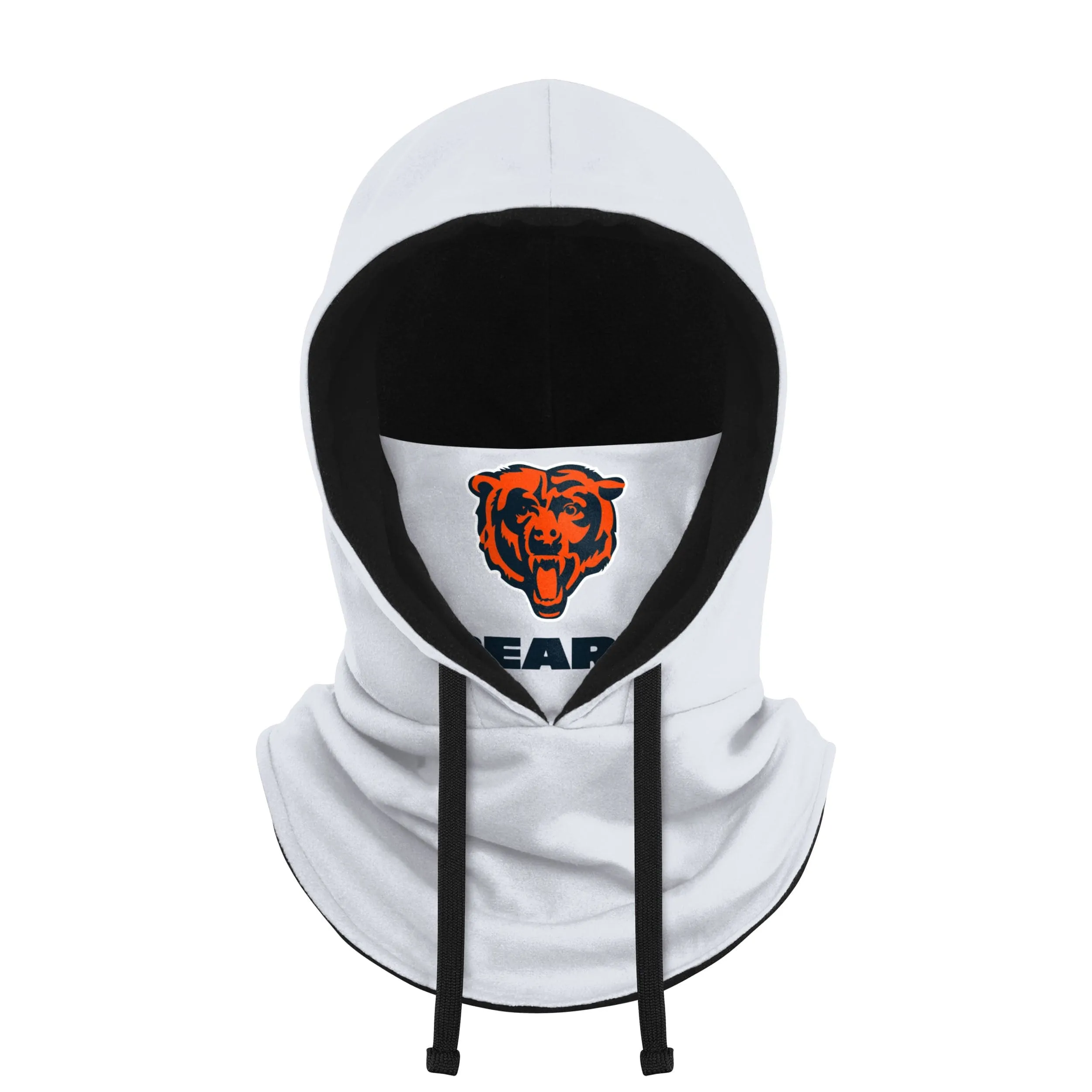 Chicago Bears NFL White Drawstring Hooded Gaiter