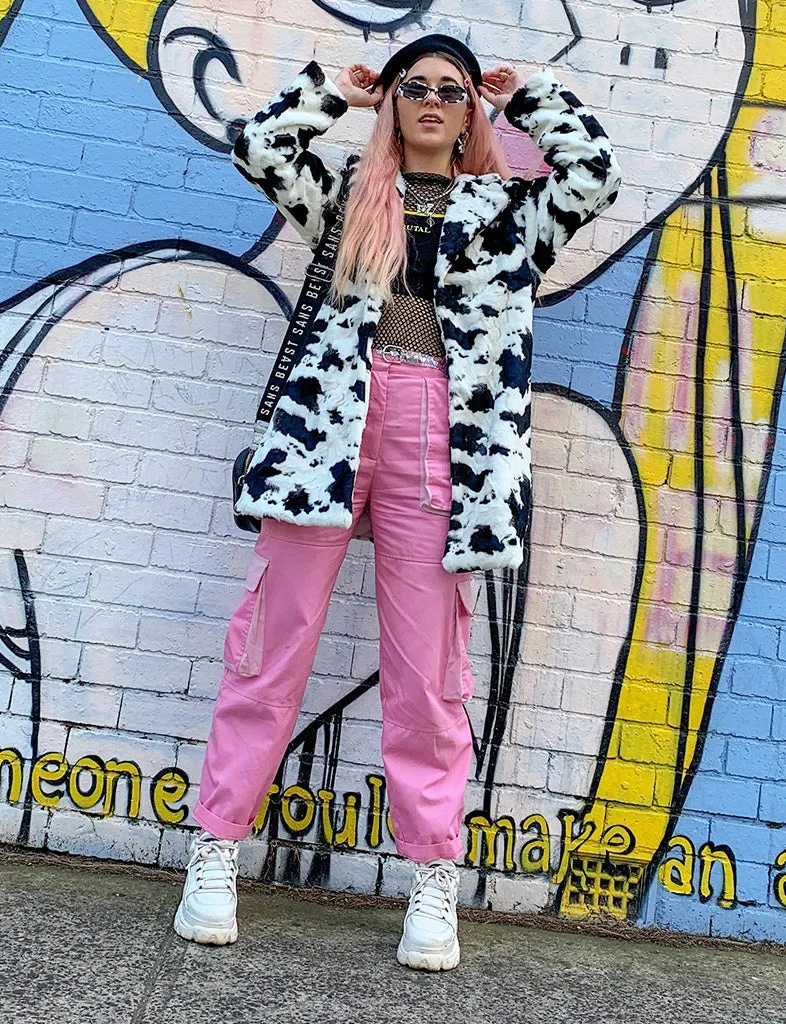 COW PRINT FAUX FUR JACKET ✰ MADE 4 U ✰