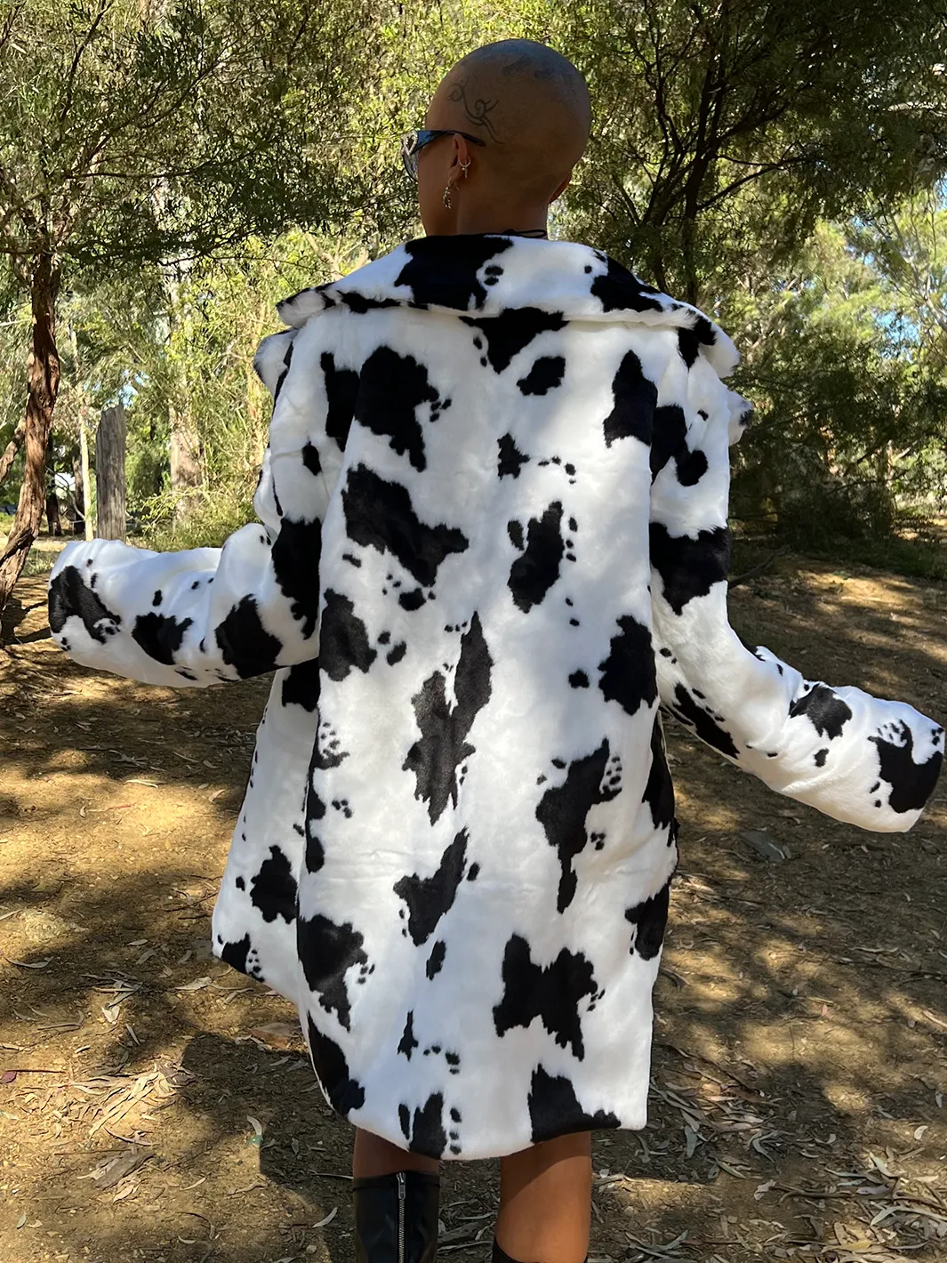 COW PRINT FAUX FUR JACKET ✰ MADE 4 U ✰