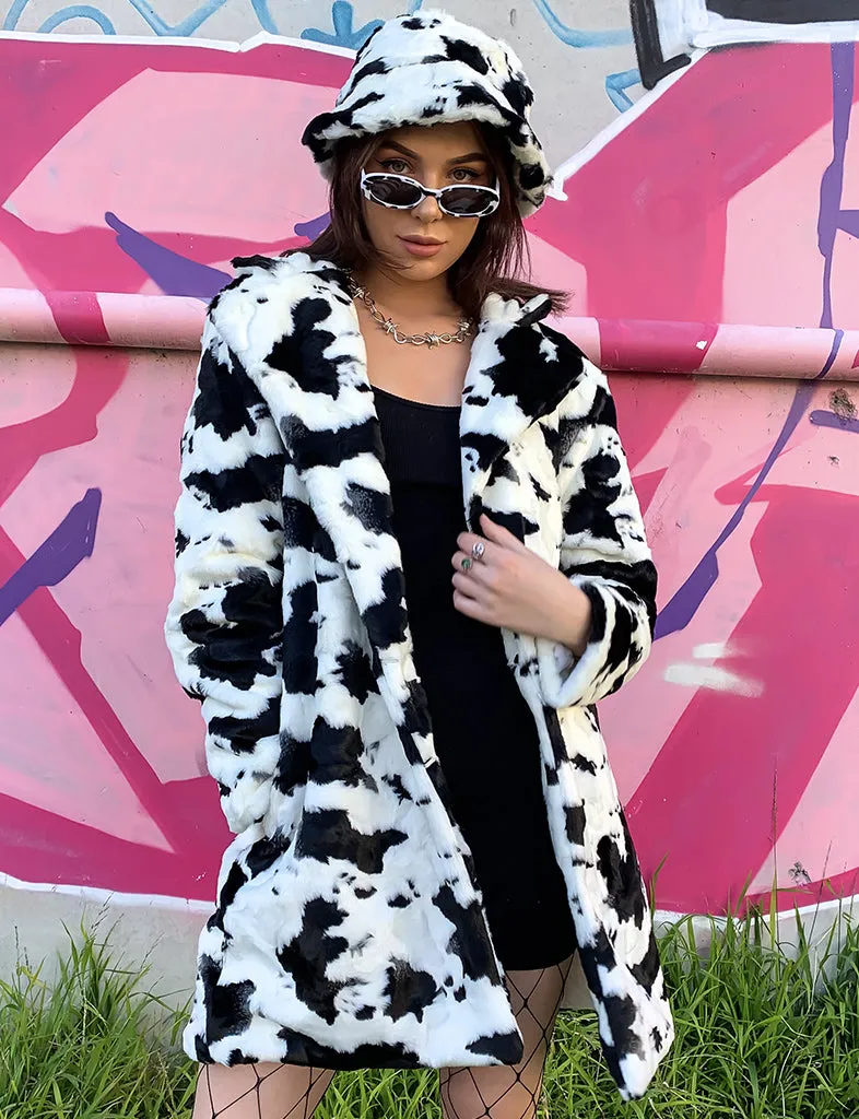 COW PRINT FAUX FUR JACKET ✰ MADE 4 U ✰