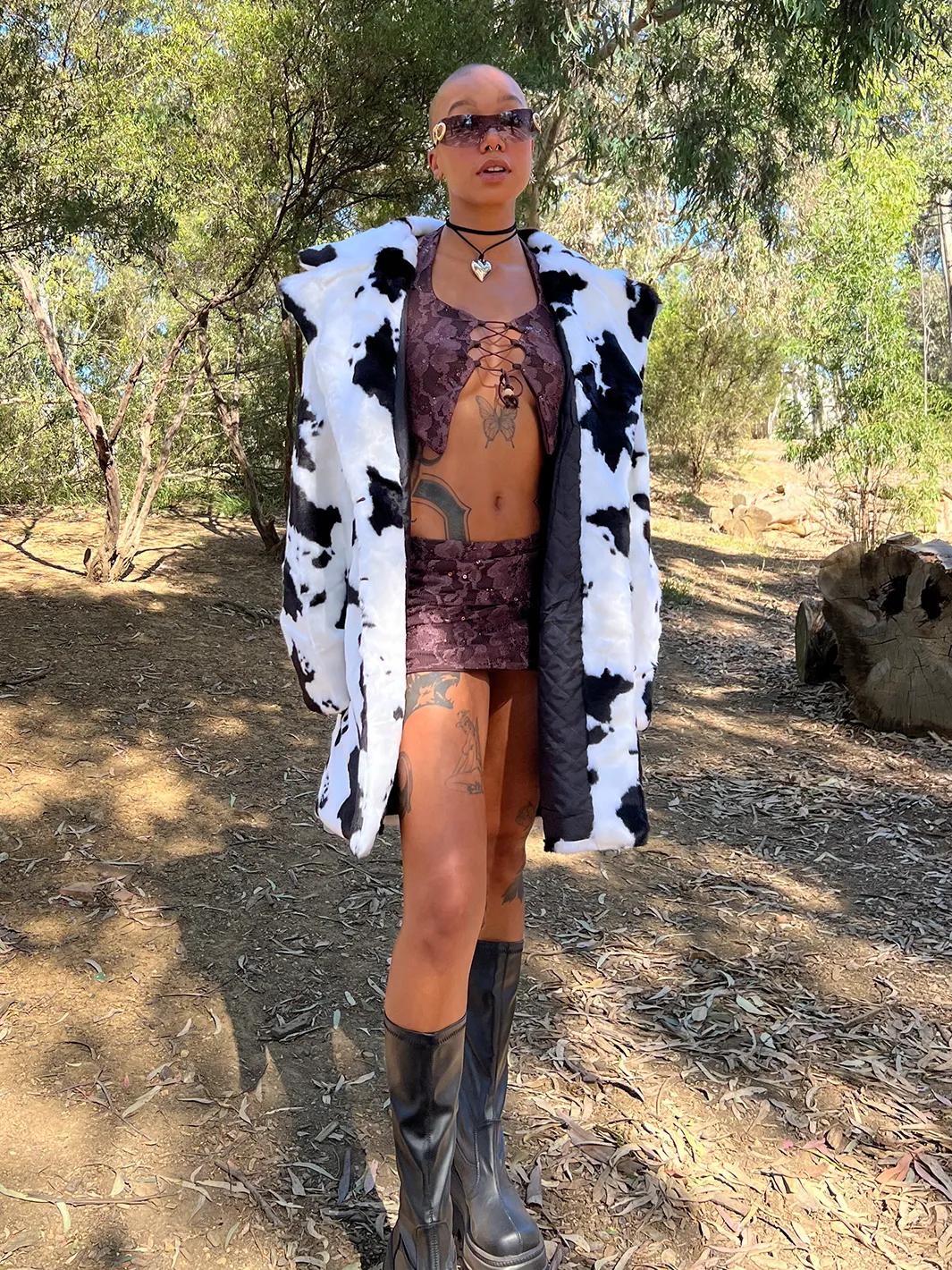 COW PRINT FAUX FUR JACKET ✰ MADE 4 U ✰