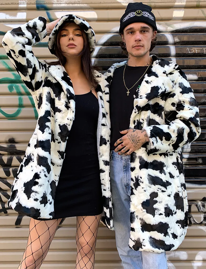 COW PRINT FAUX FUR JACKET ✰ MADE 4 U ✰