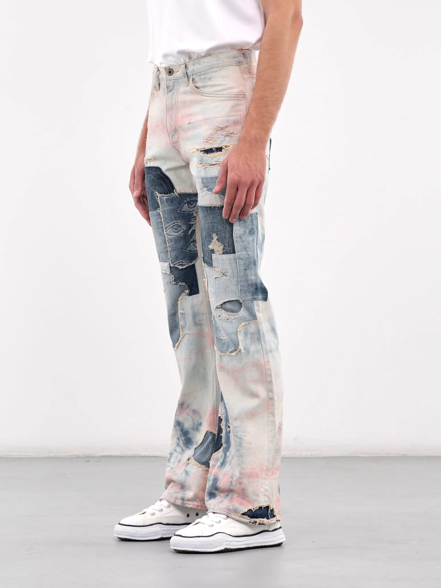 Crazy Dixie Remake Flare Jeans (K2410LP096-INDIGO-PINK)