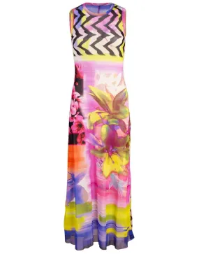 Crewneck Printed Maxi Dress