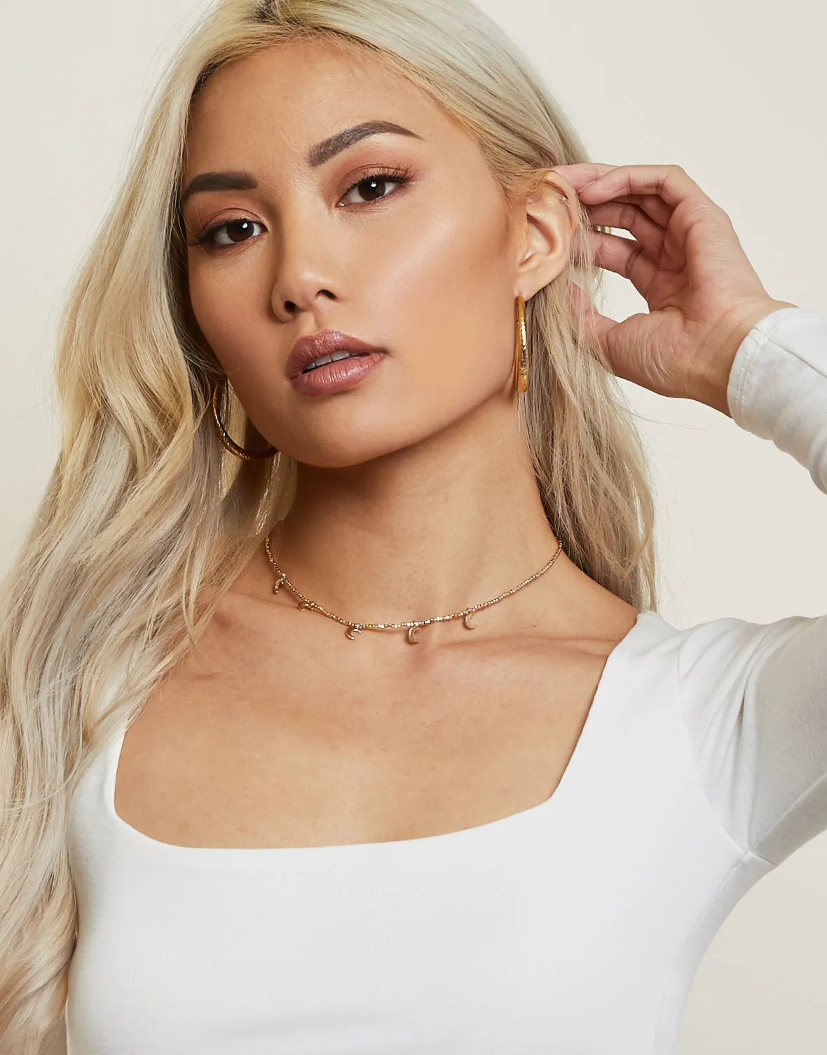 Dainty Moons Choker Necklace