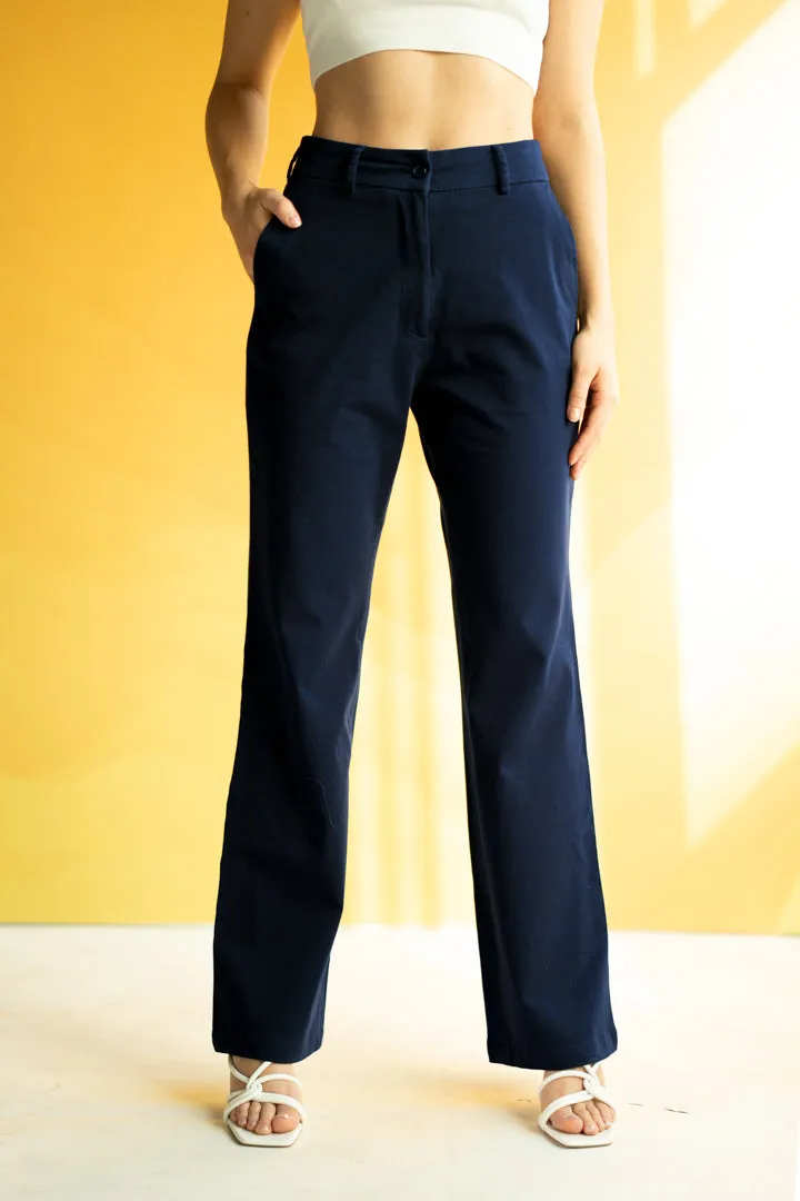 Dark Navy Power-Stretch Pants - Women