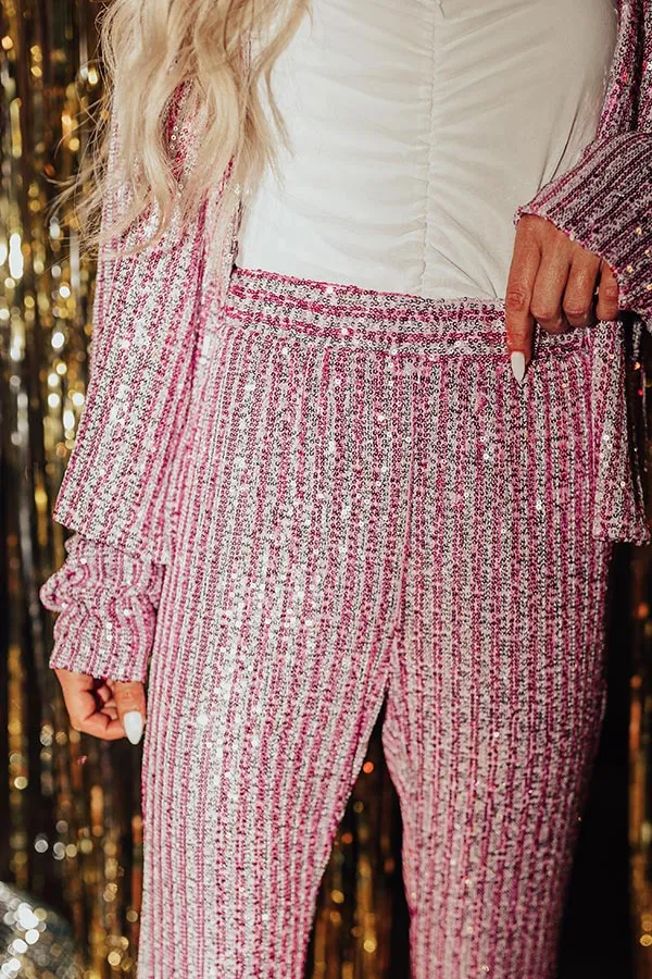 Dazzling Delight High Waist Sequin Pants