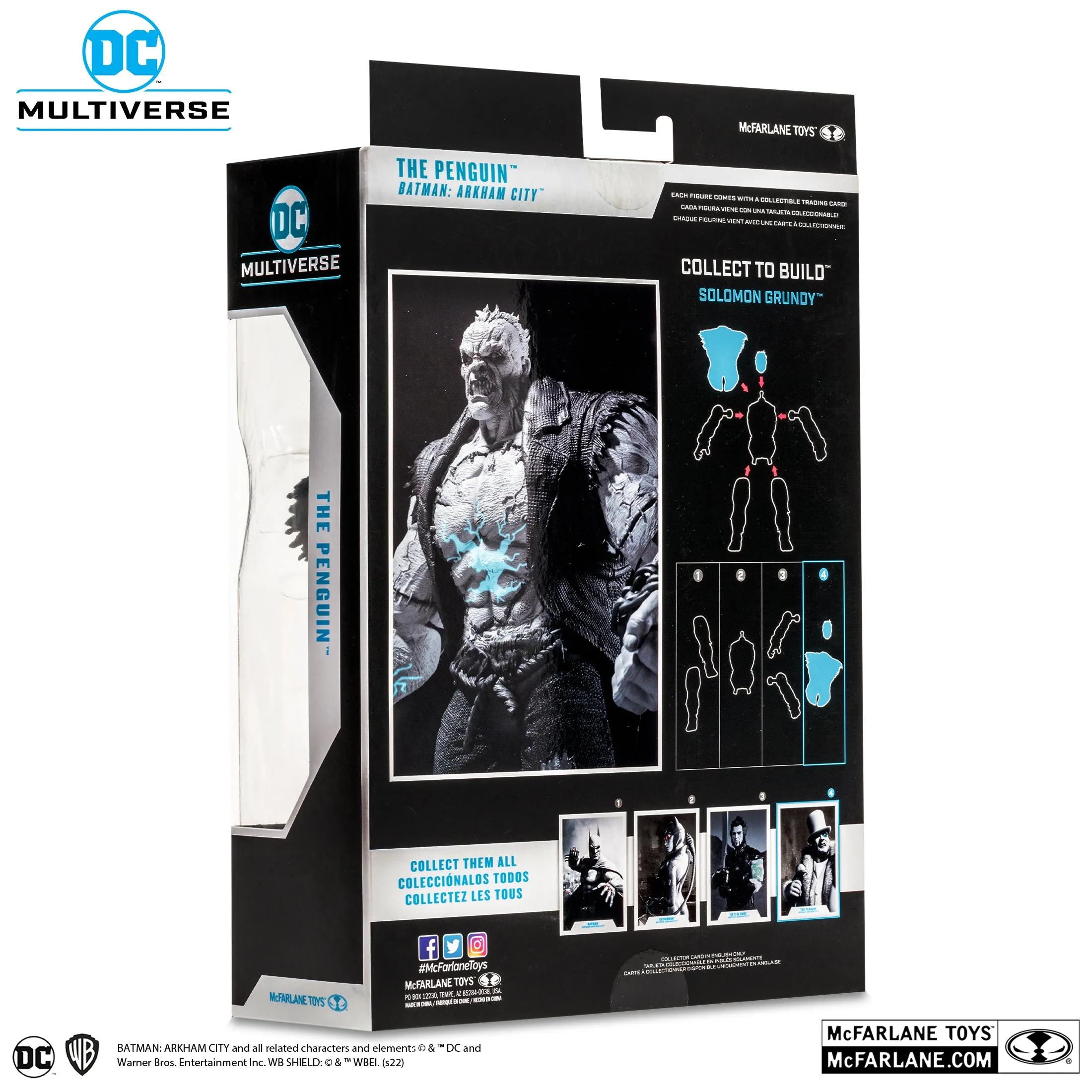 DC Multiverse Batman: Arkham City The Penguin (Gold Label) (Build a Figure - Solomon Grundy)  7" Inch Scale Action Figure (Walmart Exclusive) - McFarlane Toys