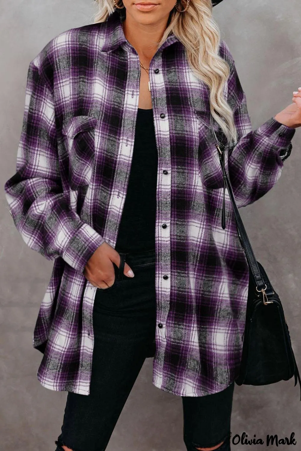 Deanwangkt - Black checked jacket with pockets and buttons