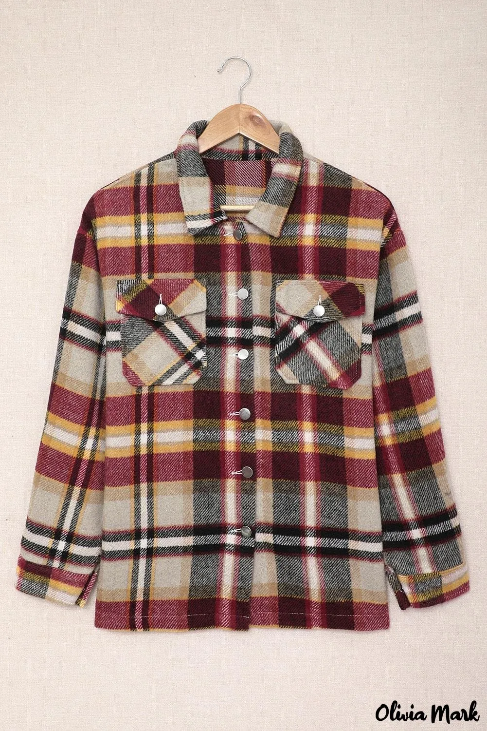 Deanwangkt - Pink Geometric Check Pocket Shirt