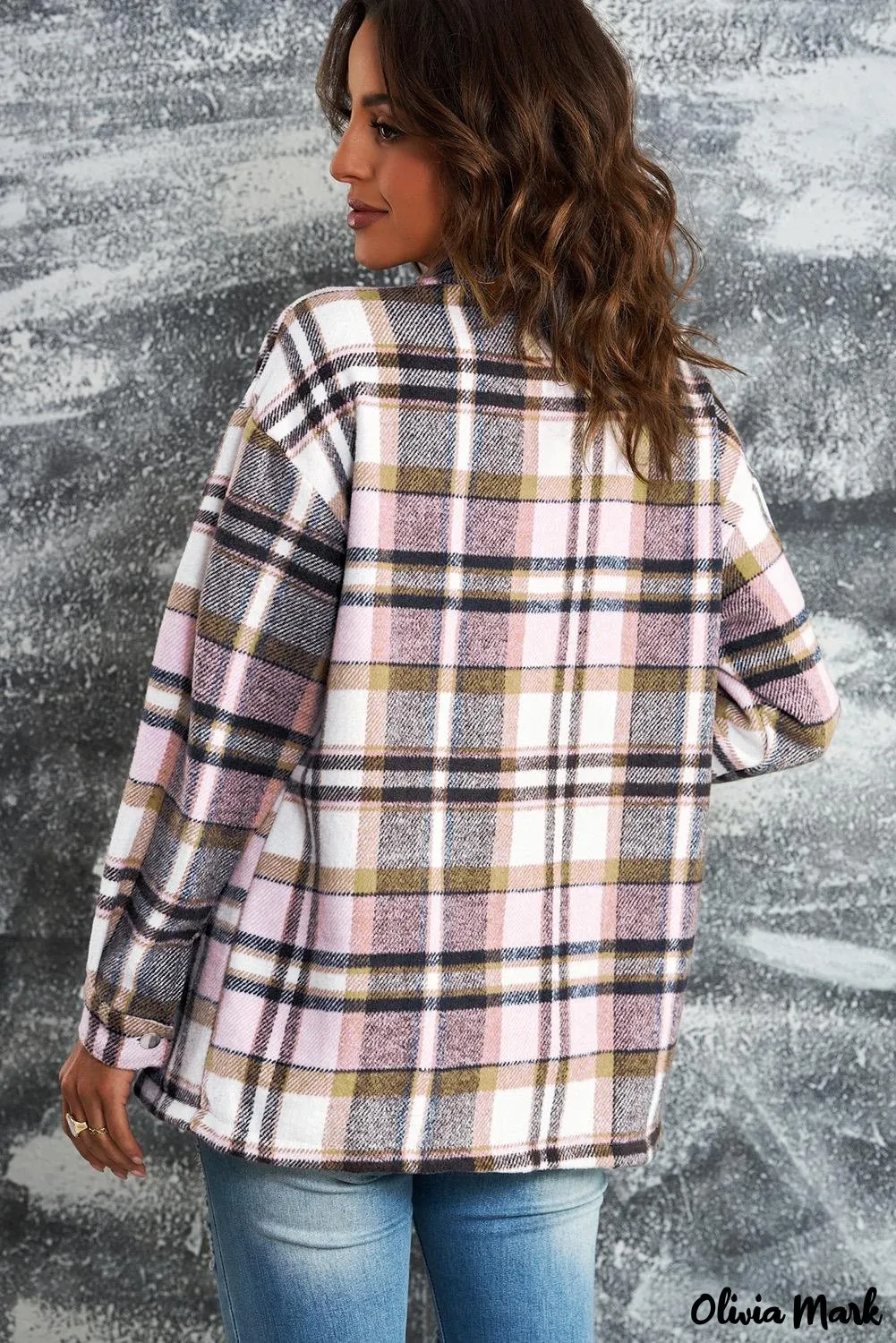 Deanwangkt - Pink Geometric Check Pocket Shirt