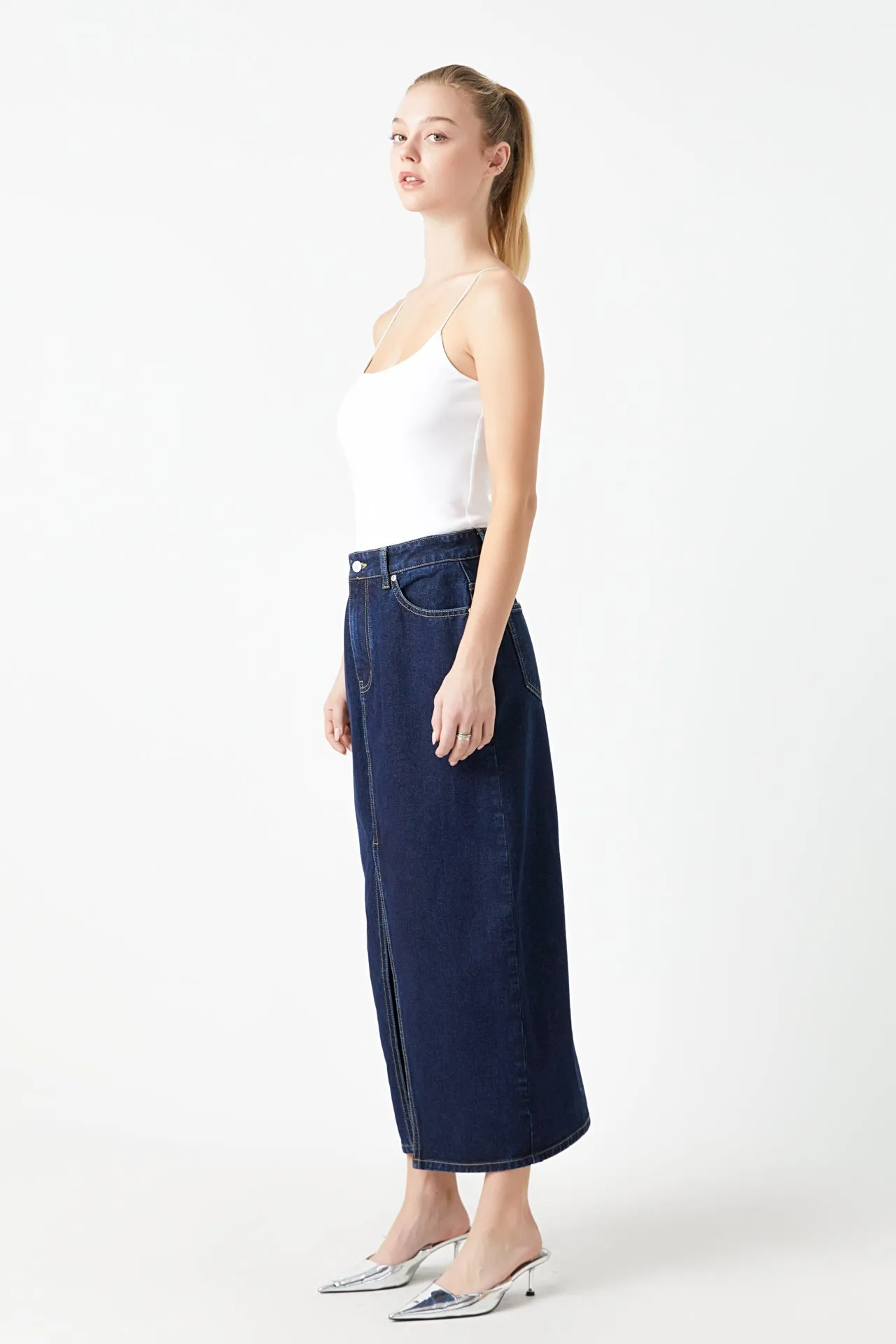 Denim Maxi Skirt