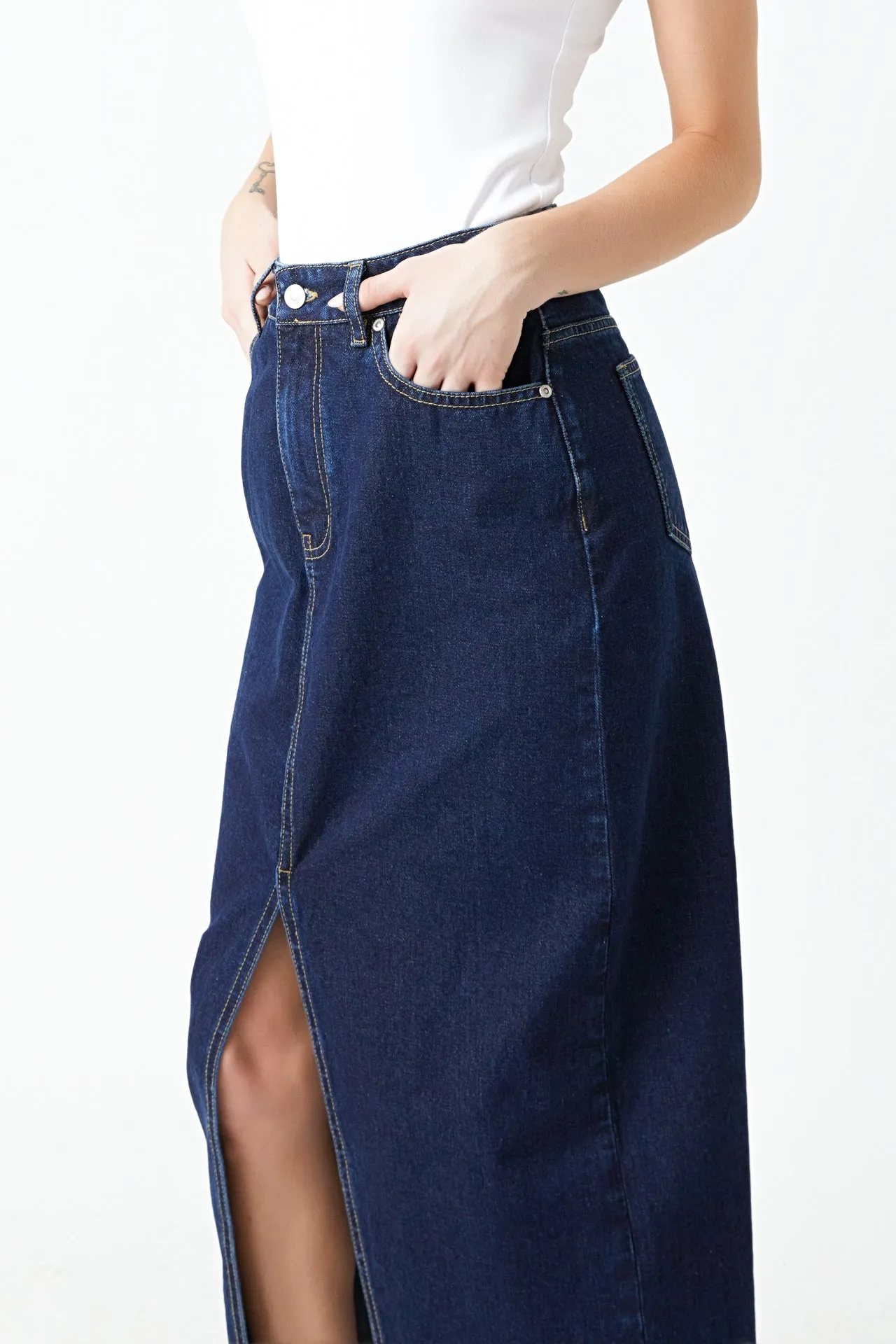 Denim Maxi Skirt