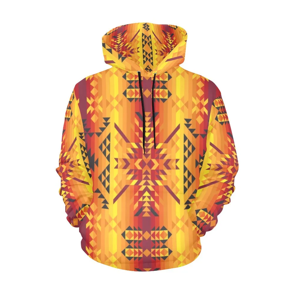 Desert Geo Yellow Red Hoodie for Men (USA Size)