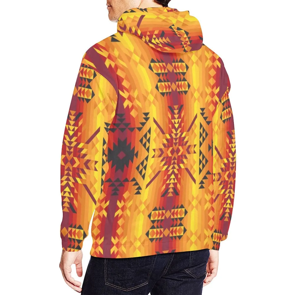 Desert Geo Yellow Red Hoodie for Men (USA Size)