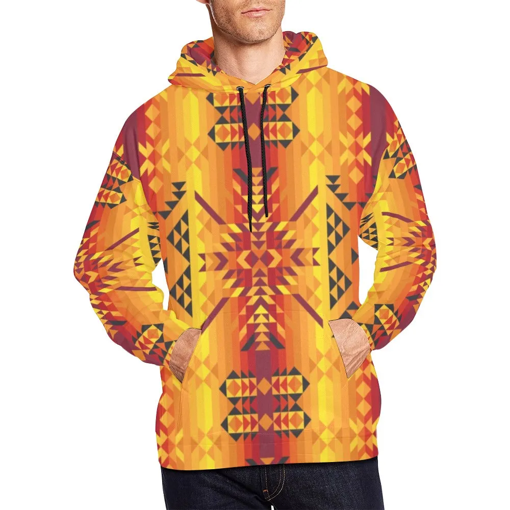 Desert Geo Yellow Red Hoodie for Men (USA Size)