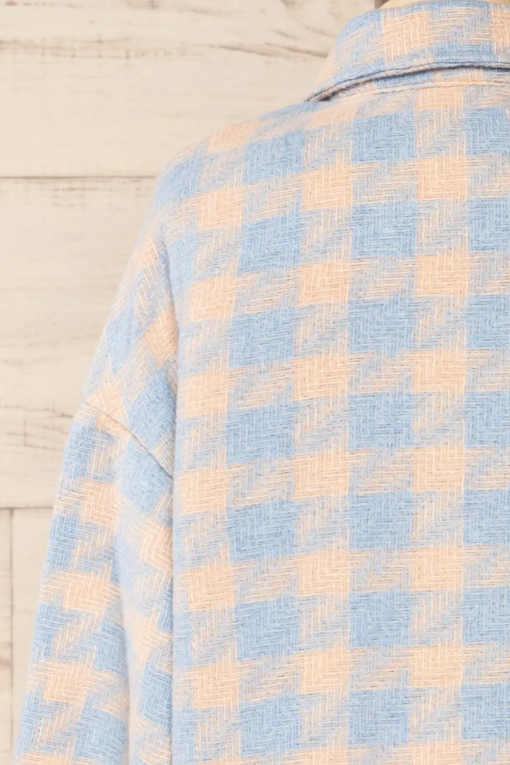 Elche Blue | Houndstooth Oversized Shacket