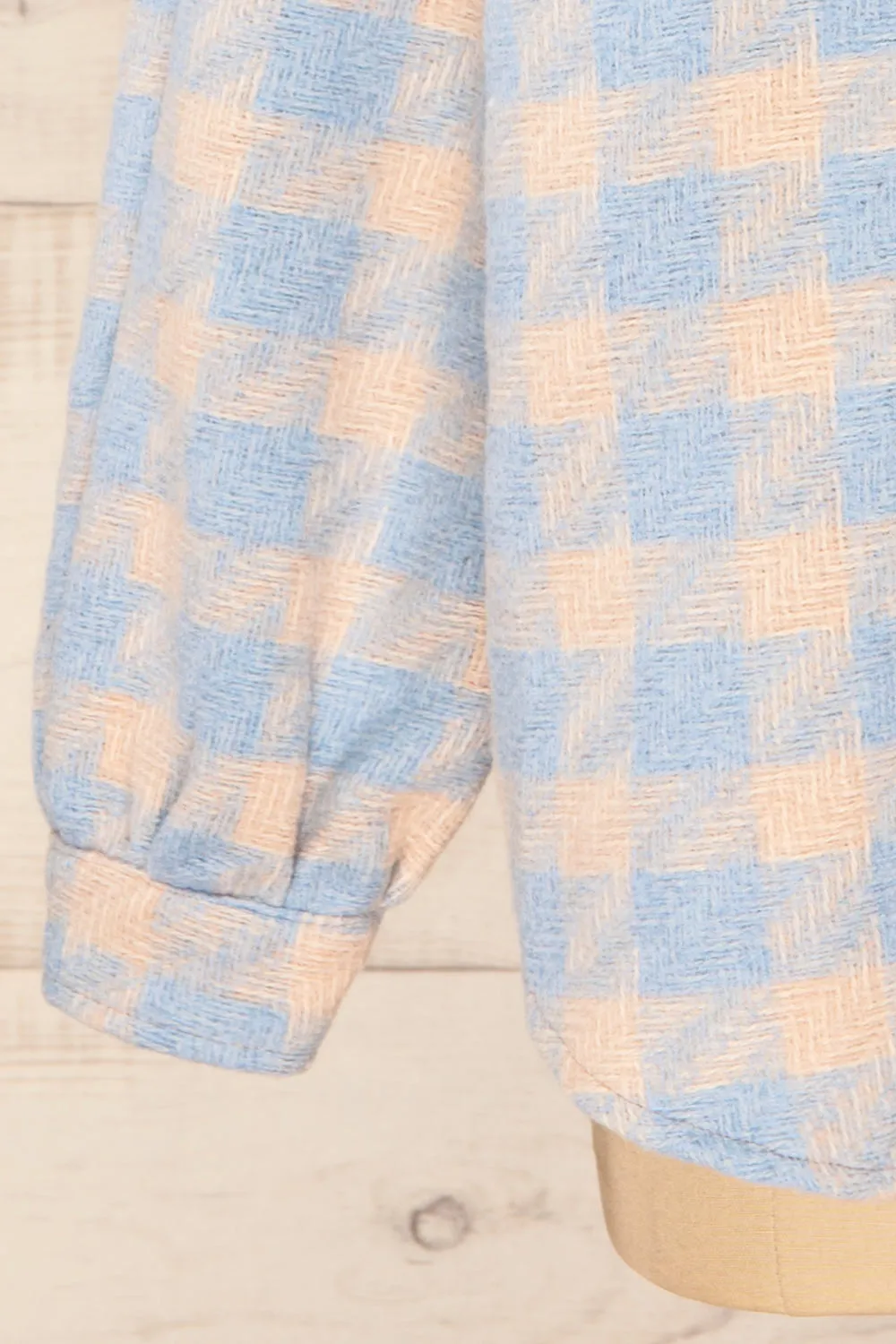 Elche Blue | Houndstooth Oversized Shacket