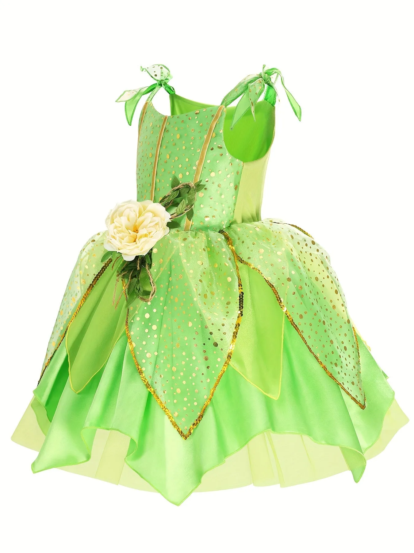 Enchanting Fairy Princess Tulle Dress - Sparkling Mesh Design for Dress Up Fun, Perfect for Halloween Parties, Performances & Carnivals - An Ideal Magical Gift for Little Girls