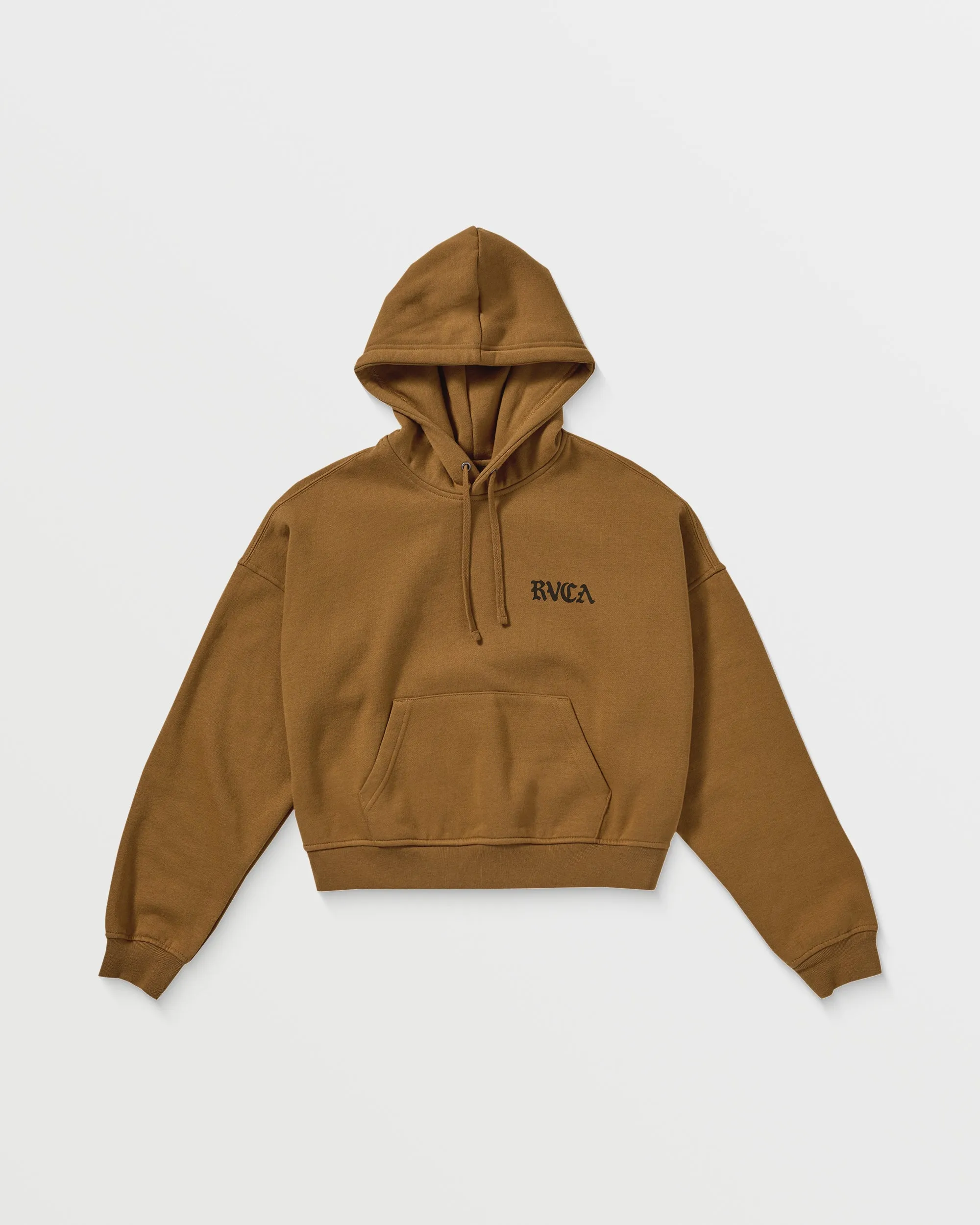 English Crop Hoodie - Vintage Brown