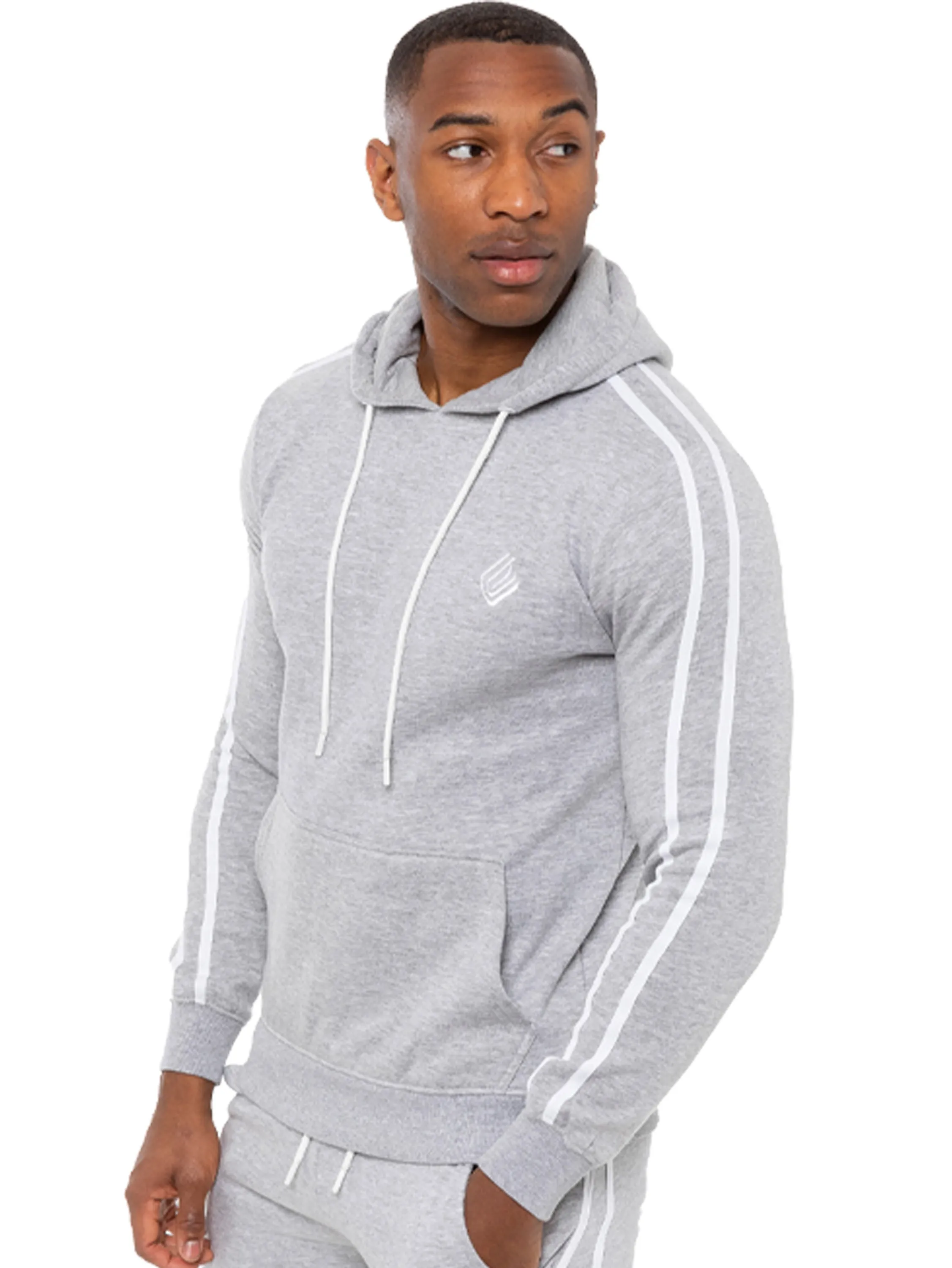 Enzo | Mens Pullover Tape Hoodie Tracksuit Set