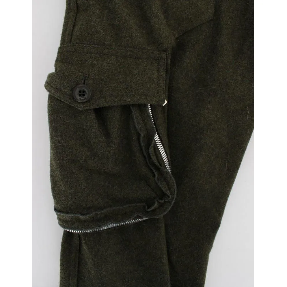 Ermanno Scervino Chic Green Cargo Pants for Effortless Style