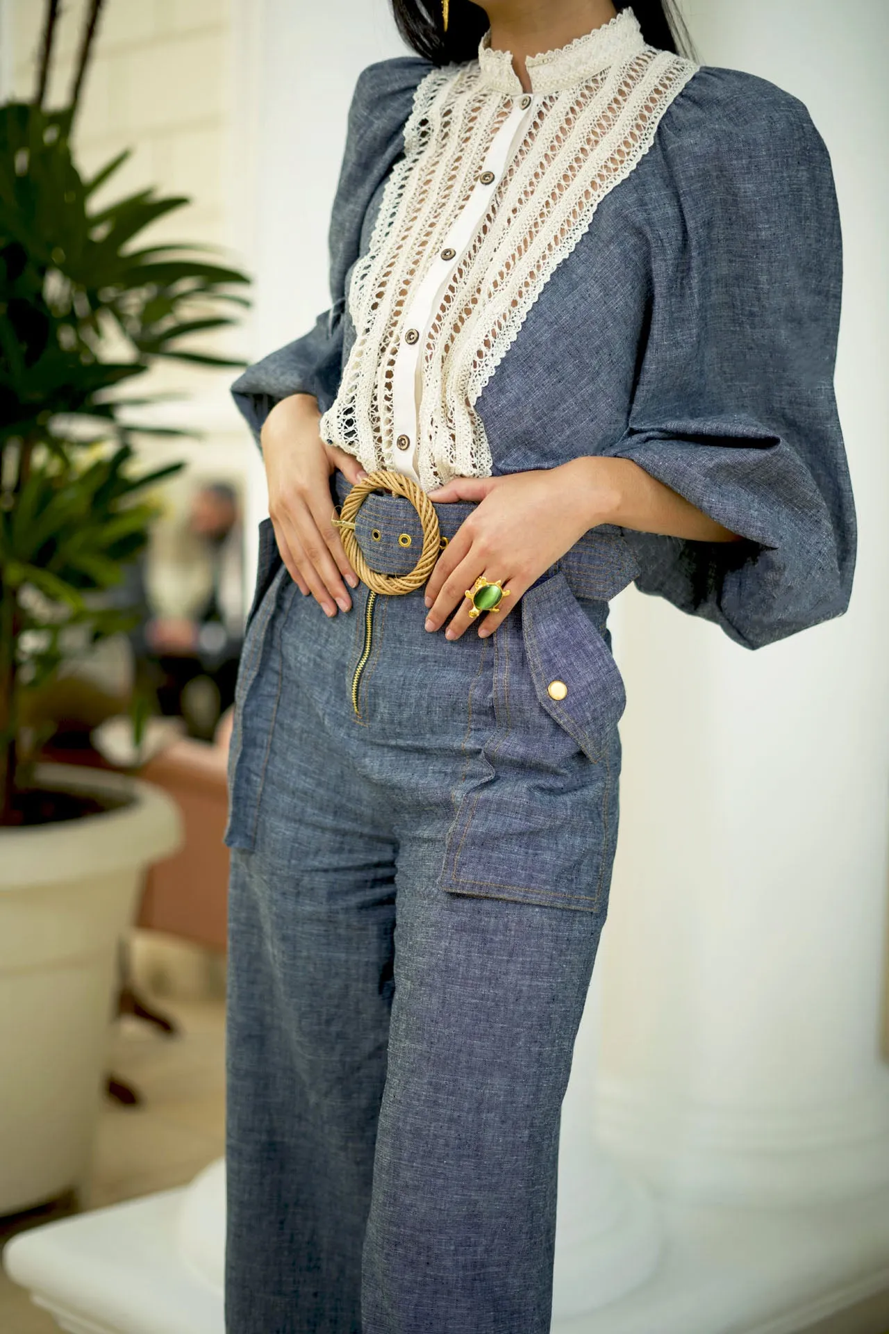 Eva Denim Blouse