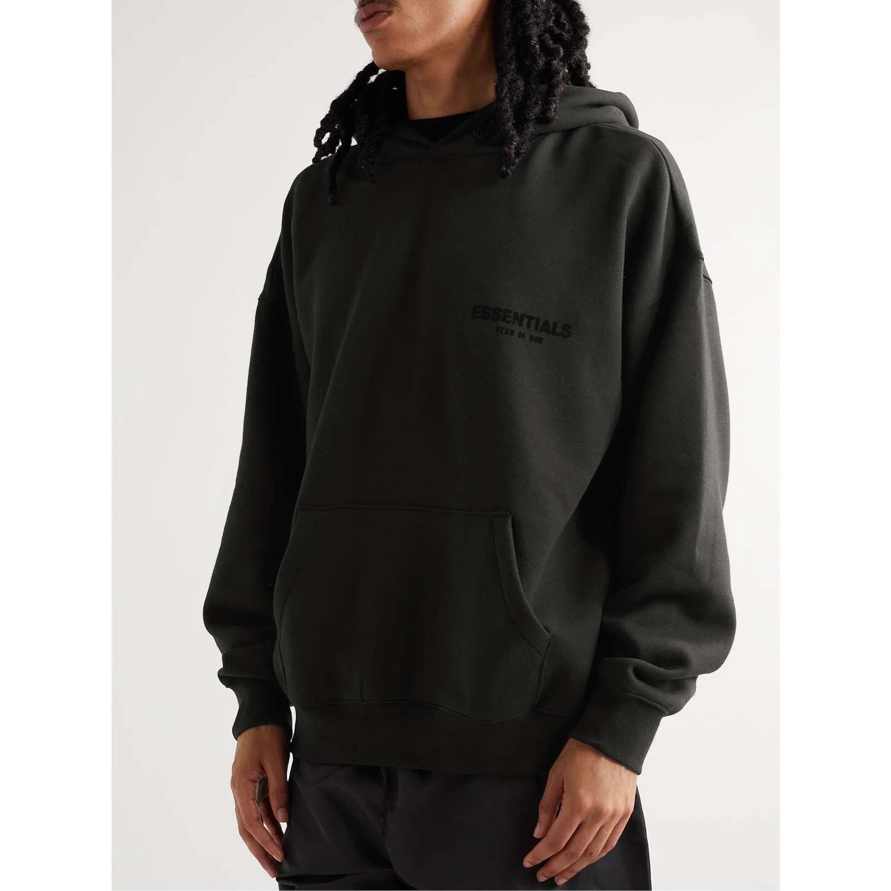 Fear of God Essentials Hoodie - Core Collection Stretch Limo (Black)