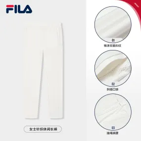 FILA CORE LIFESTYLE HERITAGE MYSTERIOUS JOURNEY Women Knit Pants (White)