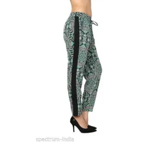 Floral Pants - Green/Black